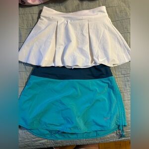 Nike White and Blue Athletic Skirt
